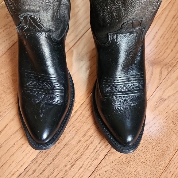 Idyllwind Black Leather Heeled Boots Size 6B - Picture 6 of 8